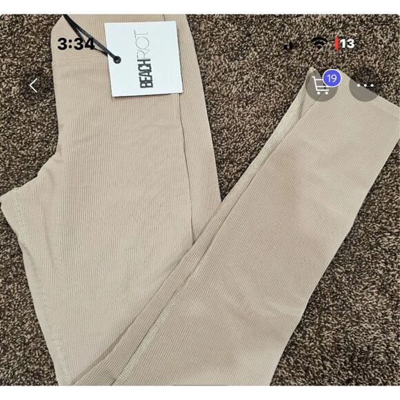 NWOT Beach Riot Ribbed Leggings – Size Medium – Taupe Color - Picture 1 of 13